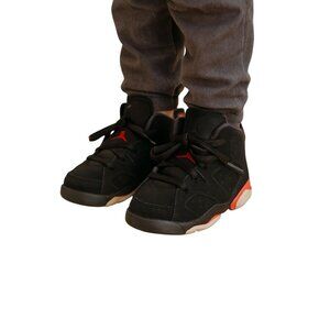 Nike Air Jordan Infrared 6 Sneakers Shoes Black Red High Tops Toddler Kid Sz 9